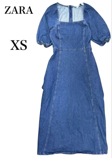 ZARA 데님 원피스 퍼프 슬리브 XS 사이즈 [ 배송비 포함 ]
