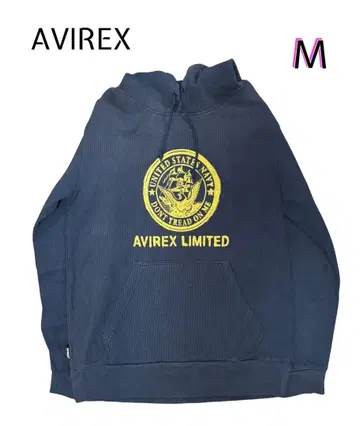 AVIREX 로고 후드 맨투맨 네이비 M 상당 [ 배송비 포함 ]