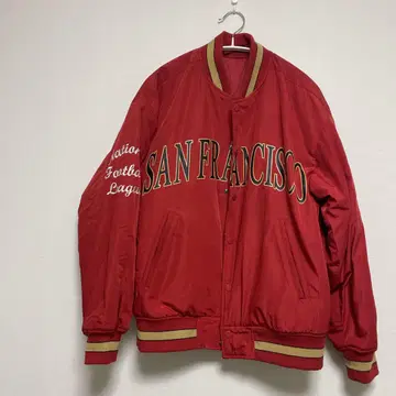 GU NFL 49ERS SANFRANCISCO 충전솜 바시티 자켓 남성용
