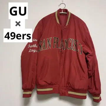GU NFL 49ERS SANFRANCISCO 충전솜 바시티 자켓 남성용