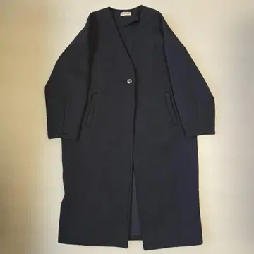 새상품급 FLEUR DE KALINA 노카라 롱 코트 부드러운 소재
