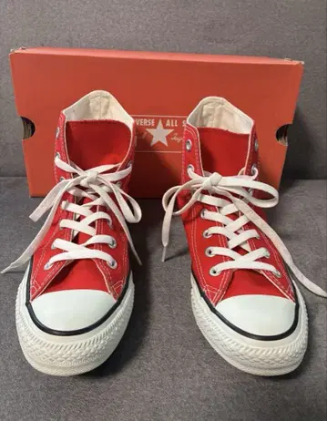 컨버스 ALLSTAR 스니커즈 하이컷 빨간색 24.5cm