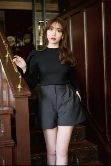 herlipto Quilted Flare Bell Shorts