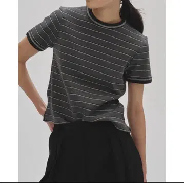 TODAYFUL Border Ringer Tee 차콜 그레이
