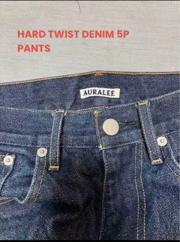 [ Auralee ] HARD TWIST DENIM 5P PANTS
