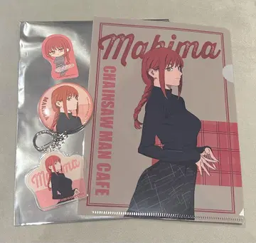 체인소 맨 카페 마키마 클리어 파일 아크링 키링 캔뱃지 스티커