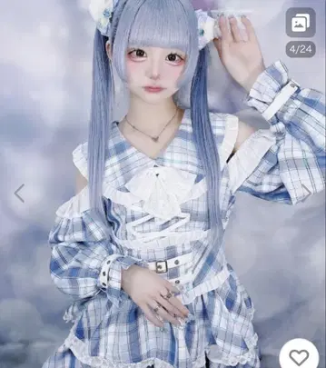 ililil  지뢰 최애 만나는 날 최종 병기 원피스 스카이블루