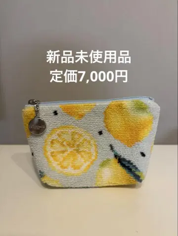 FEILER 레몬 패턴 파우치 스카이블루 페이러