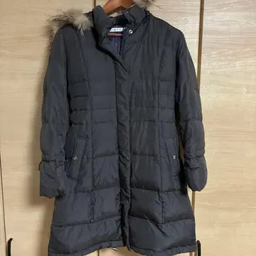 SPB 다크 그레이 후드 부착 다운 자켓