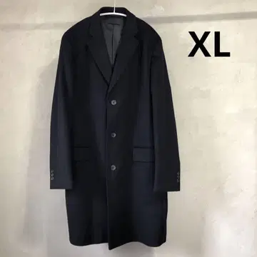 컨디션 최상 유니클로 울 캐시미어 체스터 코트 네이비 XL