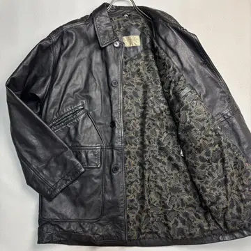 레어 Vintage 램 가죽 코트 HARBOUR TOWN L 사이즈 블랙