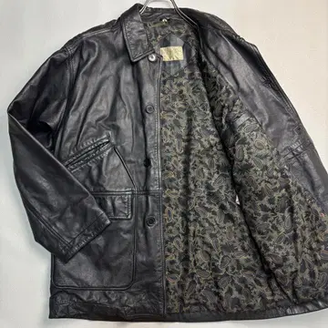 레어 Vintage 램 가죽 코트 HARBOUR TOWN L 사이즈 블랙