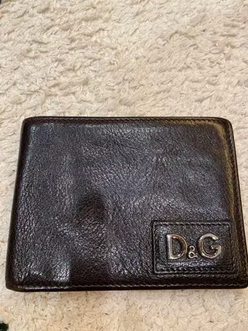 D&G 접이식 지갑 블랙 가죽