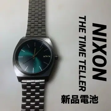 NIXON 새상품 배터리 THE TIME TELLER 손목시계 건메탈