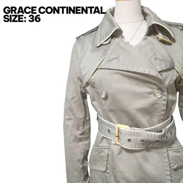 그레이스 콘티넨탈 트렌치코트 레어 카키 36 한국제