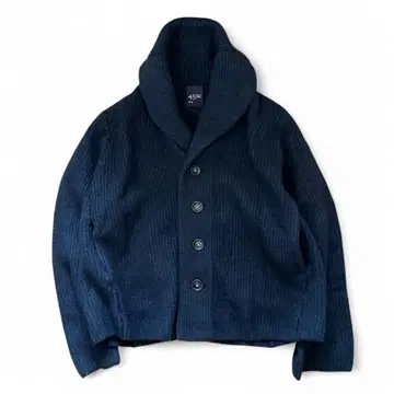 45R 융모 울 숄카라 니트