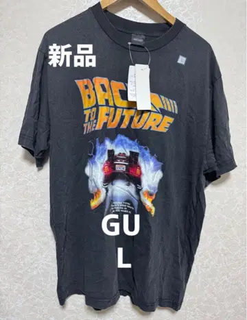 [새상품] GU 그래픽T셔츠 (백 투 더 퓨처)