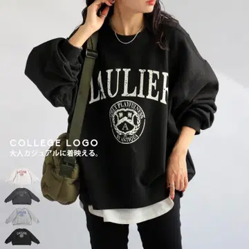 antiqua 안테이카 칼리지 로고 풀오버 맨투맨