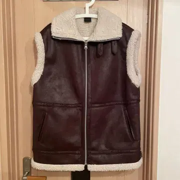 spick & span 다크 브라운 슬리브리스 자켓