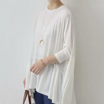 새상품 BEARDSLEY 트로미 저지 루즈한 사이즈 화이트 F