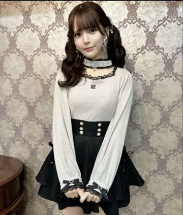 ROJITA 하트 버클 초커 골지 TOPS