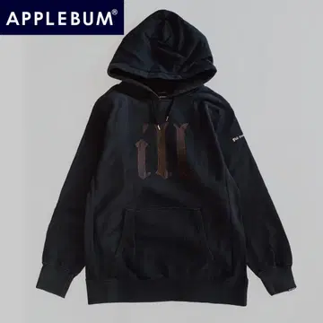 APPLEBUM 블랙 후드티 풀오버