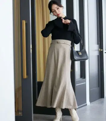 VIS 비이지 속기모 머메이드 스커트 S