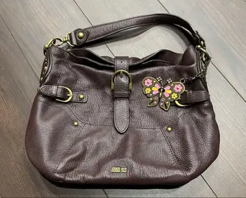 ANNA SUI 버건디 핸드백