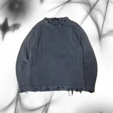 00s archive -PHASE grunge damaged knit