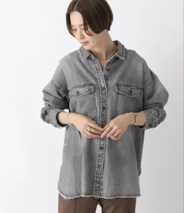 LEPSIM 무라 블리치 BIG 데님 셔츠