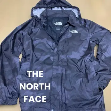 THE NORTH FACE 그레이 x 블랙 카모플라쥬 마운틴 후드티 S