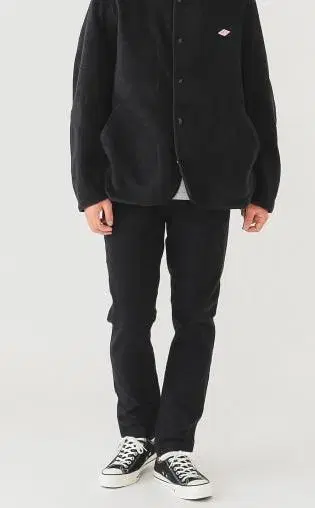 BEAMS 블랙 스트레치 테이퍼드 팬츠 M 2023년 상태 좋음