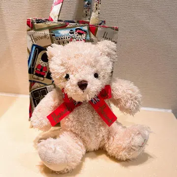 Harrods 봉제 인형 베이지 토트백 포함