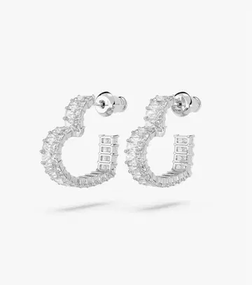 SWAROVSKI Matrix 하트 펜던트 귀걸이