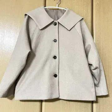 시마무라 세일러 카라 코트 카라 부착 코트