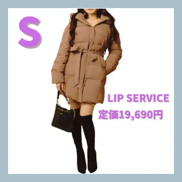 마지막 1점 립 서비스 S 사이즈 LADY LINE 충전솜 코트 귀여운