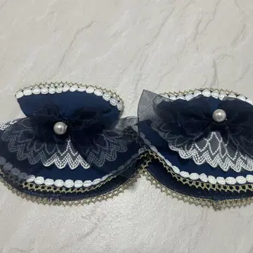 Angelic Pretty 소매 장식 네이비 화이트