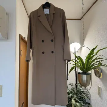 STUDIOUS 캐시미어 혼방 더블 버튼 체스터 코트