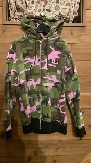 XLARGE 지퍼 후드티 카모플라쥬