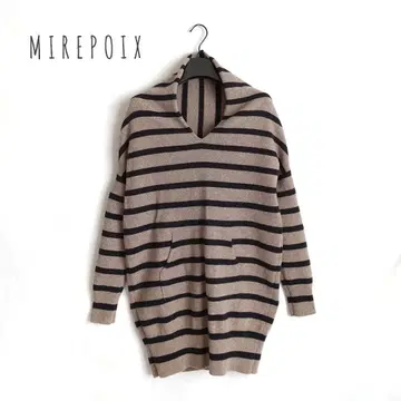 [ MIREPOIX ] 코쿤 보더 니트 변형 니트 스콧 클럽 야마다야