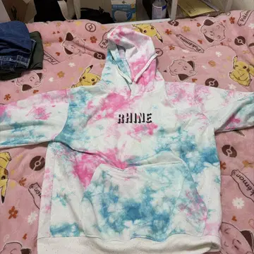 RHINE 타이다이 후드 부착 후드티