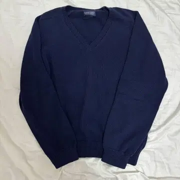 90s Lands' End 란즈엔드 니트 스웨터 네이비 S 사이즈