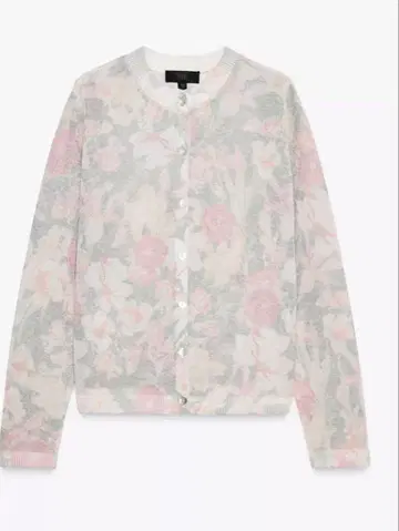 ZARA 꽃무늬 가디건 꽃무늬 니트 자켓