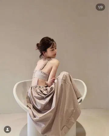 조제문 LEATHER LIKE COMBINATION DRESS
