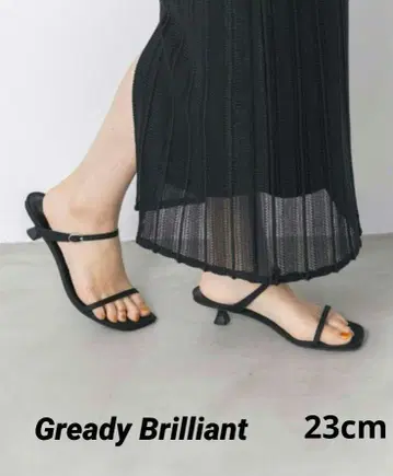새상품급 Gready Brilliant 라인 힐 샌들 사이즈 36