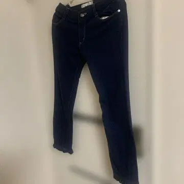 핑크하우스 밑단 레이스 데님풍 팬츠 L