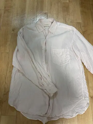 BANANA REPUBLIC 핑크 린넨 셔츠 M 80s 미국제