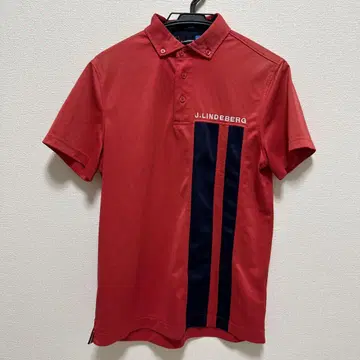 J.LINDEBERG 레드 피케 셔츠 S 사이즈