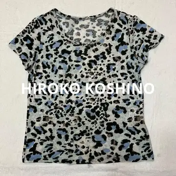 HIROKO KOSHINO 일본제 레오파드 무늬 T셔츠 38