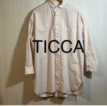 [ 새상품급 ] TICCA 스퀘어 빅 셔츠 F 화이트